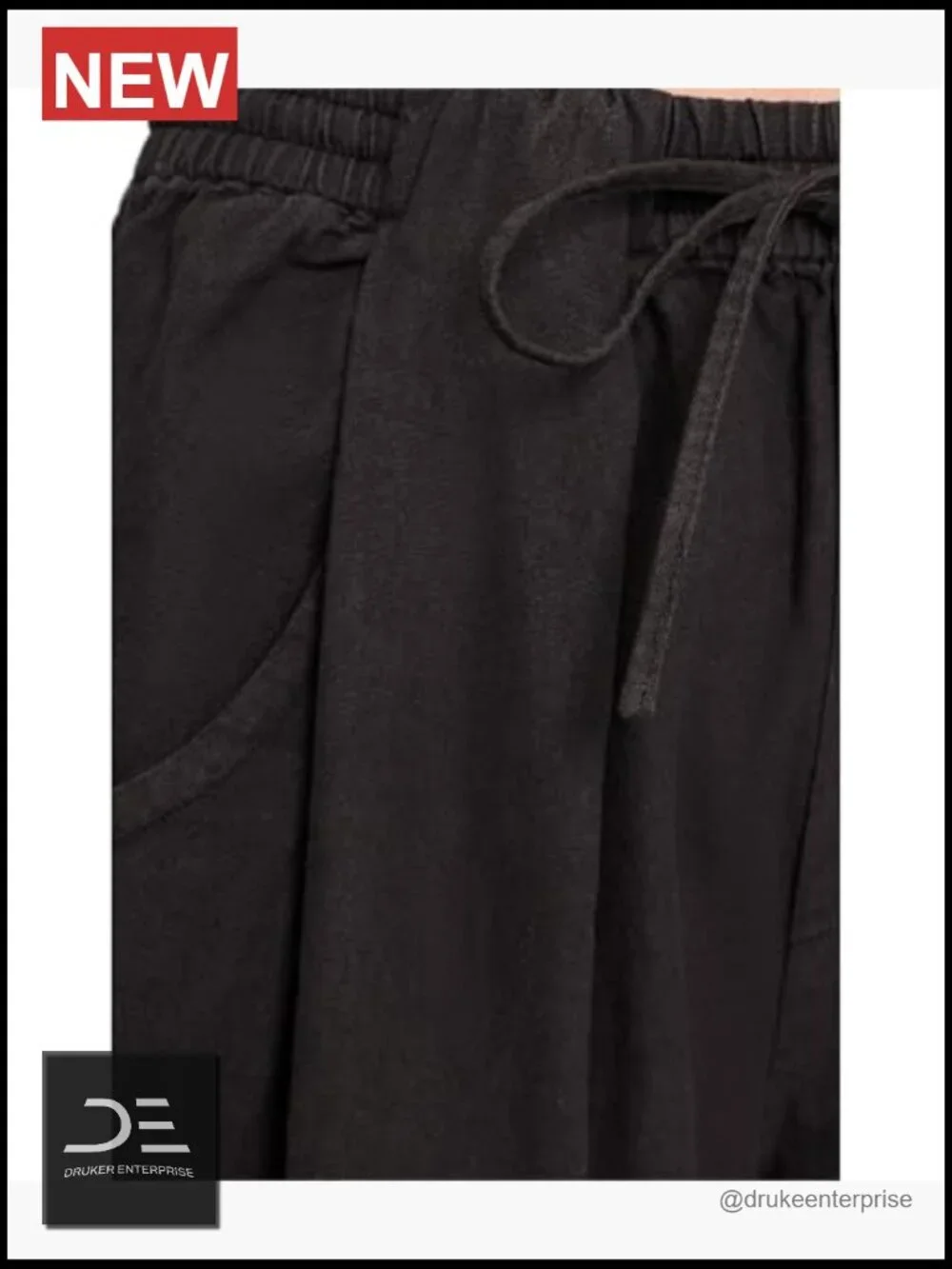 Relaxed Fit Pull On Pants with Bowed Legs & Puddled Hem